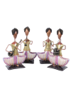 Solid Wood Figurines Set of 4 Solid Wood Figurines Set of 4